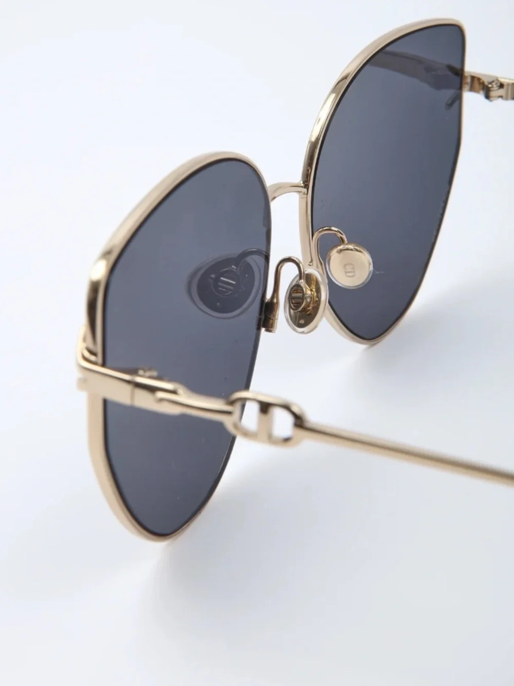 DIOR Gold Frame Gipsy 1 J5G2K Cat Eye Sunglasses - Picture 2 of 10